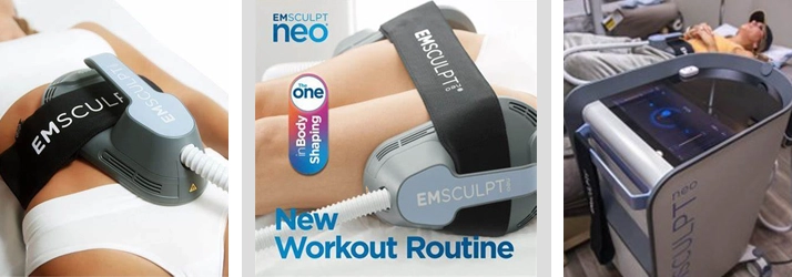 Chiropractic Waukee IA Emsculpt Neo Hero A photo grid of patients using Emsculpt Neo.