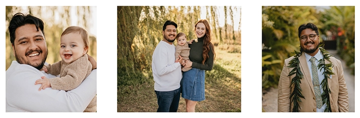 Dr. Derek Bechtel smiling with his family.