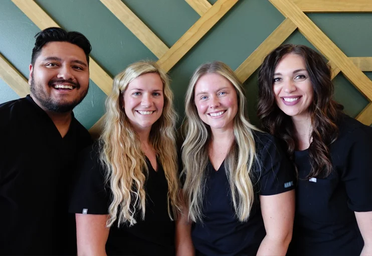 Dr. Derek Bechtel D.C., Dr. Kelsey Pettitt D.C., C.A.C.C.P., Dr. Kirby Brick D.C., and Dr. Madison Johnson D.C.